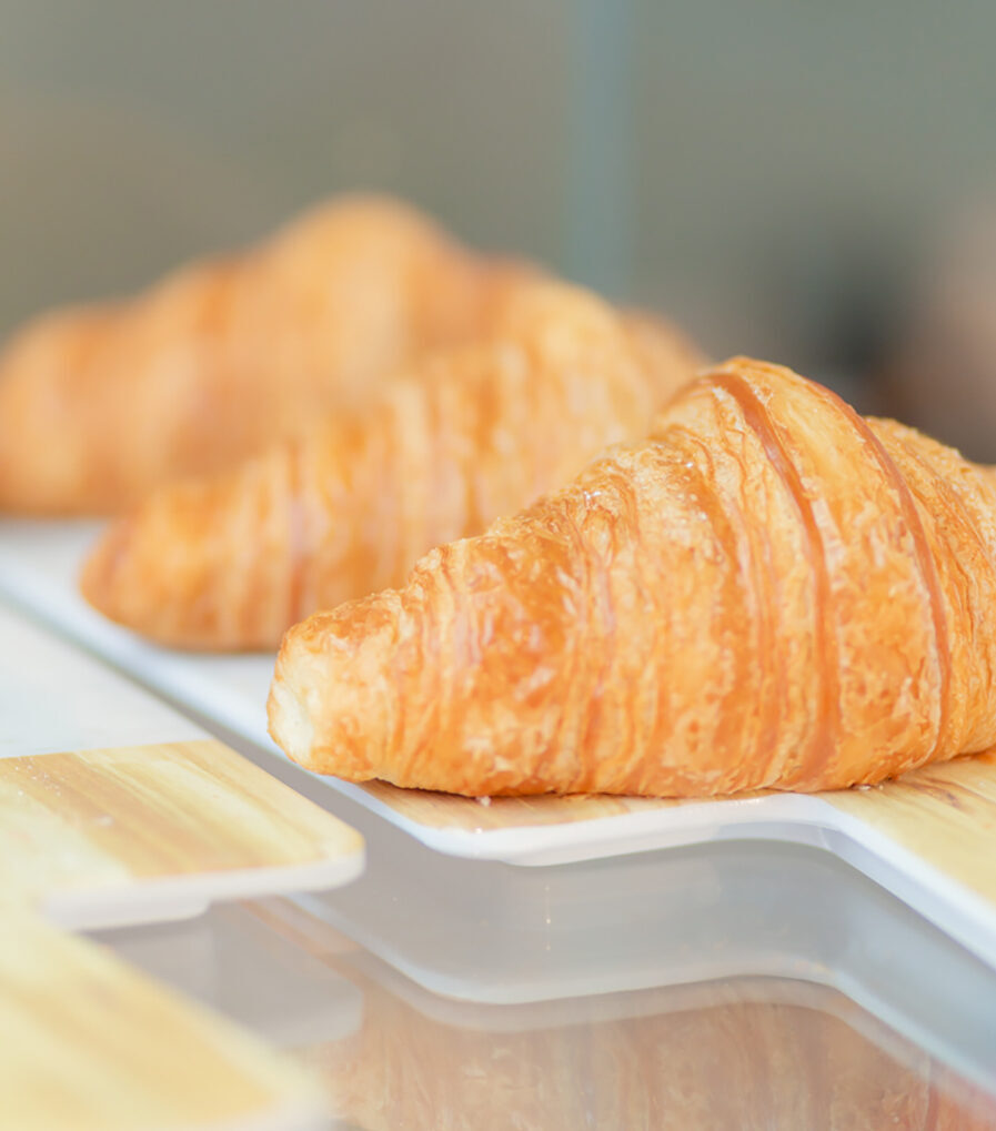 Fluffy and buttery croissants